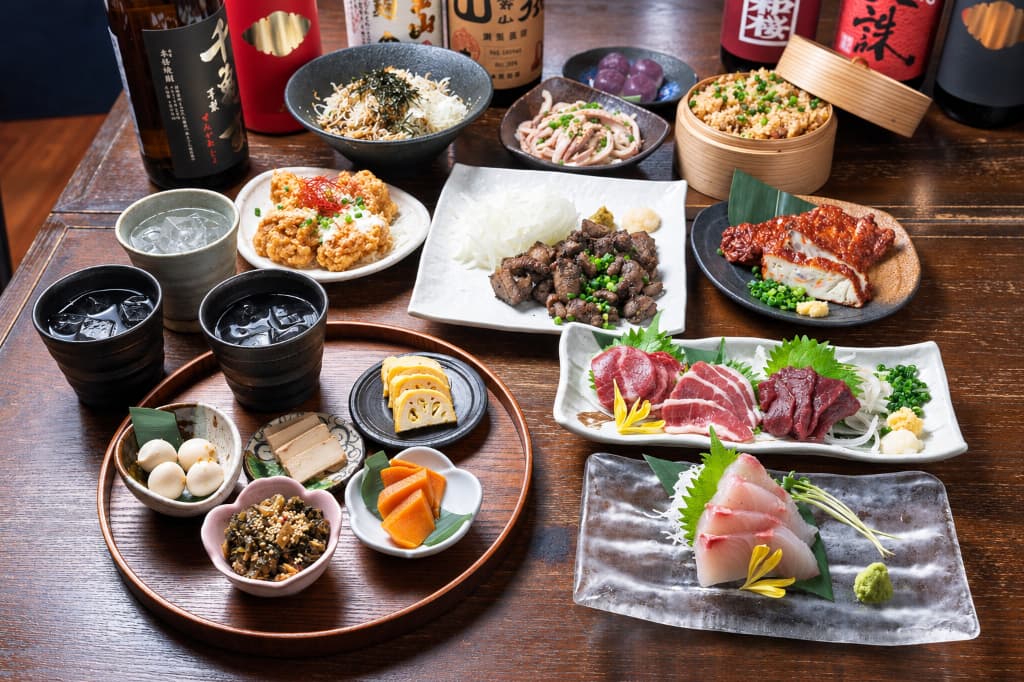 【2時間飲み放題付き】鍋なし！九州旨いもん全部入りの対馬コース〈全10品〉6,500円（税込）